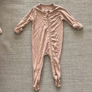 Kyte BABY Blush/Muave Pink Footed Zip One-Piece